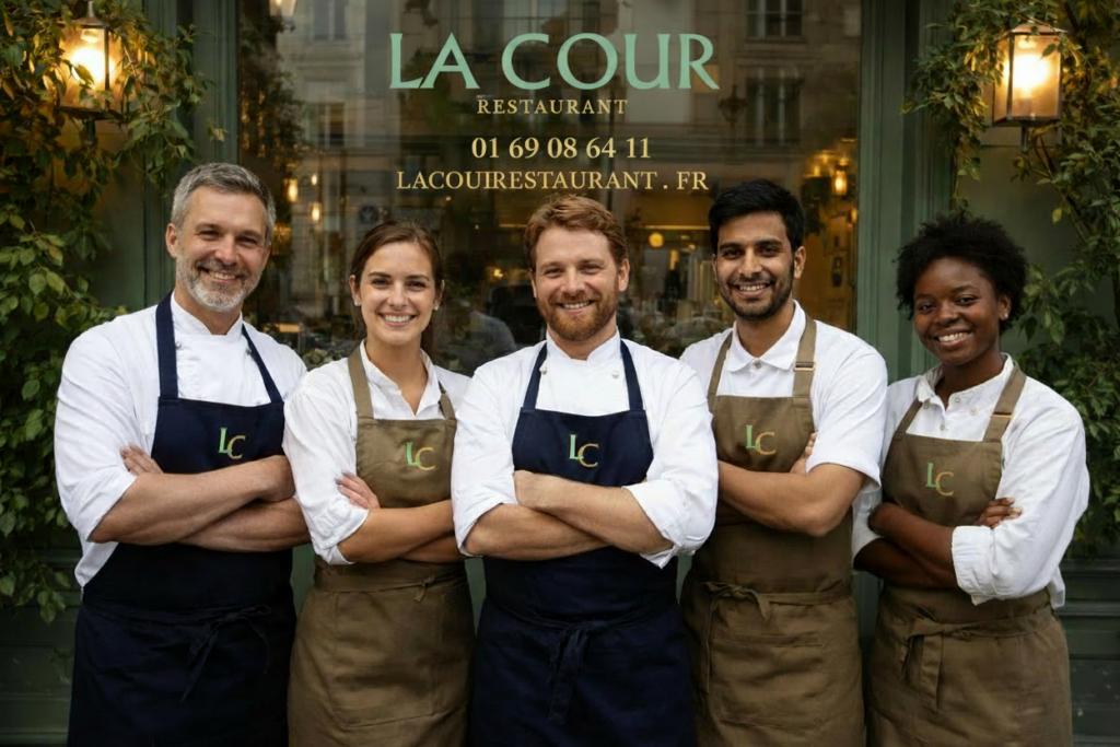 estaurant La Cour à Paris, ambiance chaleureuse, intimiste et cuisine bistronomique
